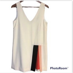 MAAC London colorblock shift mini dress